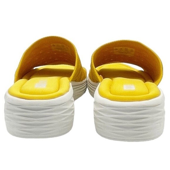 Ryka Nanette Stretch Knit Slide Demi-Wedge Slip-On Sandal Yellow White Size 9.5 - Picture 10 of 15
